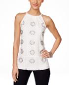 Inc International Concepts Embellished Lace Halter Top, Only At Macy's