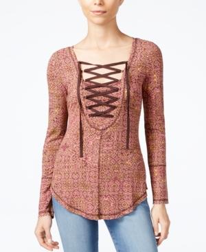 William Rast Supernova Seaside Lace-up Top