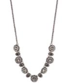 Marchesa Hematite-tone Stone & Crystal Collar Necklace, 16 + 3 Extender