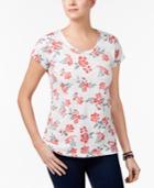 Style & Co Cotton Printed T-shirt, Only At Macy's