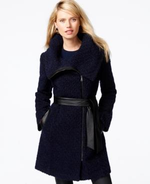 Cole Haan Asymmetrical Boucle Coat