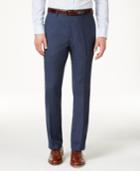 Louis Raphael Men's Straight Fit, Flat-front Hidden Flex Dress Pants