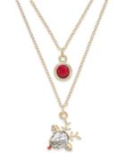 Charter Club Gold-tone Layered Crystal Reindeer Necklace, Only At Macy's