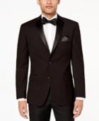 Alfani Men's Slim-fit Solid Black Textured Dinner Jacket, Created For Macy's