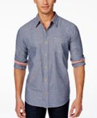 Weatherproof Long-sleeve Chambray Dobby Woven Shirt