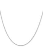 Sliding Bead Adjustable Wheat Link 22 Chain Necklace In 14k White Gold