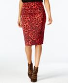 Thalia Sodi Animal-print Scuba Skirt, Only At Macy's