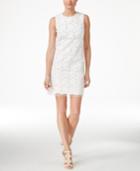 Calvin Klein Sleeveless 3d Floral Fringe Dress