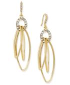 Inc International Concepts Gold-tone Pave Triple Loop Drop Earrings, Only At Macy's