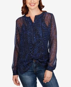 Lucky Brand Sheer Printed Shirt