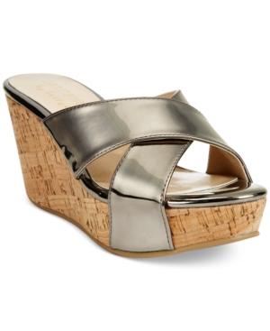 Ann Marino By Bettye Muller Kelly Slide Platform Wedge Sandals Women's Shoes