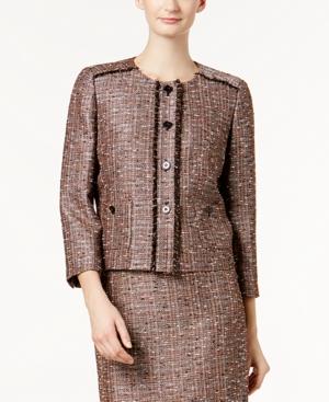 Nine West Tweed 3/4-sleeve Blazer