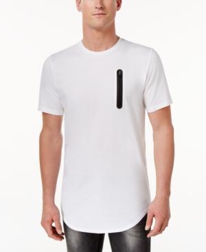 Inc International Concepts Men's Long Length Contrast Zipper T-shirt, Only At Macy's