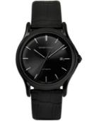 Emporio Armani Men's Swiss Automatic Black Rubberized Leather Strap Watch 42mm Ars3008