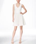 Inc International Concepts Sleeveless Lace-skirt Fit & Flare Dress, Only At Macy's
