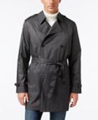 Kenneth Cole New York Men's Ridge Microdot Water Repellent Double Breasted Trench Coat