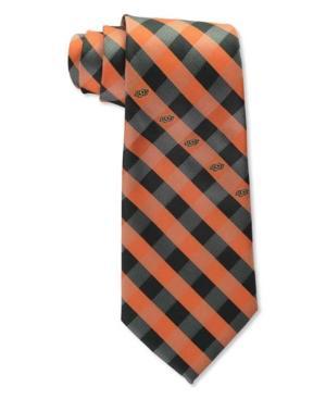 Eagles Wings Oklahoma State Cowboys Checked Tie