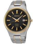 Seiko Men's Solar Two-tone Titanium Bracelet Watch 40mm Sne382