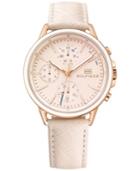 Tommy Hilfiger Women's Sophisticated Sport Blush Saffiano Leather Strap Watch 40mm 1781789