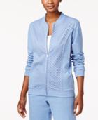 Alfred Dunner Long Weekend Lace Zip-front Jacket