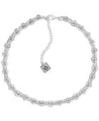 Anne Klein Crystal Studded Link Collar Necklace