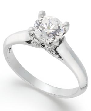 X3 Certified Diamond Solitaire Engagement Ring In 18k White Gold (1 Ct. T.w.), Created For Macy's