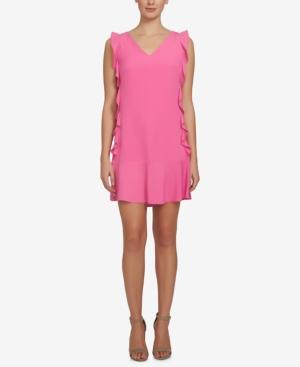 Cece Harper Ruffled V-neck Dress