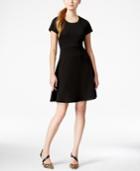 Maison Jules Textured Fit & Flare Dress, Only At Macy's