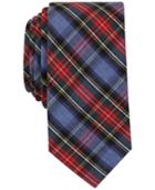 Bar Iii Men's Blue Heather Stew Tartan Slim Tie, Only At Macy's