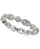 Giani Bernini Cubic Zirconia Stackable Scallop Band In Sterling Silver, Created For Macy's