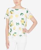 Catherine Catherine Malandrino Lemon-print Lace Top