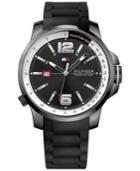 Tommy Hilfiger Men's Cool Sport Black Silicone Strap Watch 46mm 1791221