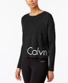Calvin Klein Performance Logo Cropped Long-sleeve T-shirt