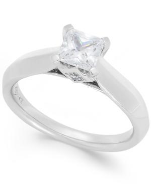 Solitaire Diamond Engagement Ring In 14k White Gold (1 Ct. T.w.)