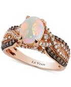 Le Vian Chocolatier Opal (1-1/5 Ct. T.w.) And Diamond (3/4 Ct. T.w.) Ring In 14k Rose Gold