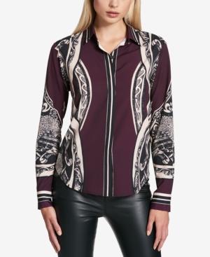 Dkny Scarf-print Blouse