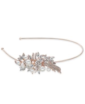 Nina Crystal & Imitation Pearl Flower Side Headband