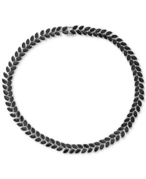 Sapphire Marquise 18 Collar Necklace (75 Ct. T.w.) In Sterling Silver