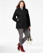 Kenneth Cole Plus Size Double-breasted Pea Coat