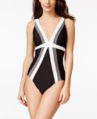 Miraclesuit Striped Tummy-control One-piece Swimsuit Women's Swimsuit