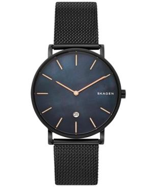 Skagen Men's Hagen Slim Black Stainless Steel Mesh Bracelet Watch 40mm