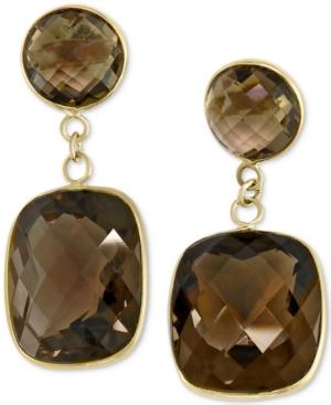 Final Call By Effy Smoky Quartz Drop Earrings (19-1/2 Ct. T.w.) In 14k Gold