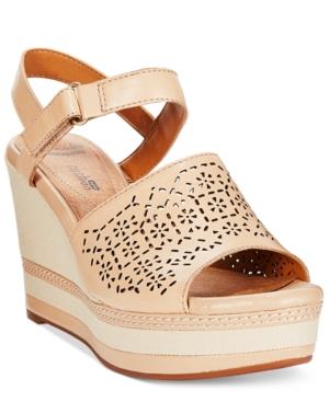 Clarks Collection Women's Zia Graze Platform Wedge Sandals Women's Shoes