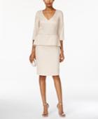 Alex Evenings Petite Belted Peplum Dress