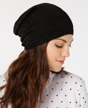 Steve Madden Sparkle Metallic Solid Beanie