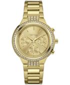 Caravelle New York By Bulova Women's Chronograph Gold-tone Stainless Steel Bracelet Watch 36mm 44l179