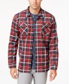 Weatherproof Vintage Men's Big And Tall Knit Plaid Shirt Jacket