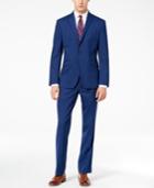 Kenneth Cole Reaction Men's Techni-cole Bright Blue Sharkskin Slim-fit Suit