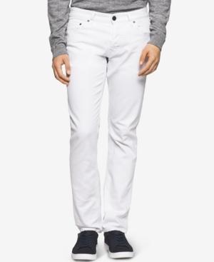 Calvin Klein Jeans Men's Slim Straight Fit Alberta White Jeans