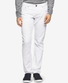 Calvin Klein Jeans Men's Slim Straight Fit Alberta White Jeans